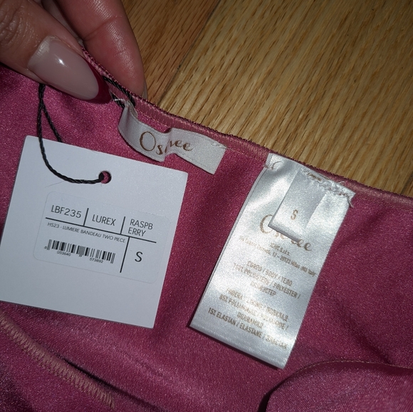 NWT OSEREE LUMIERE BIKINI BOTTOMS IN RASPBERRY - Picture 3 of 6